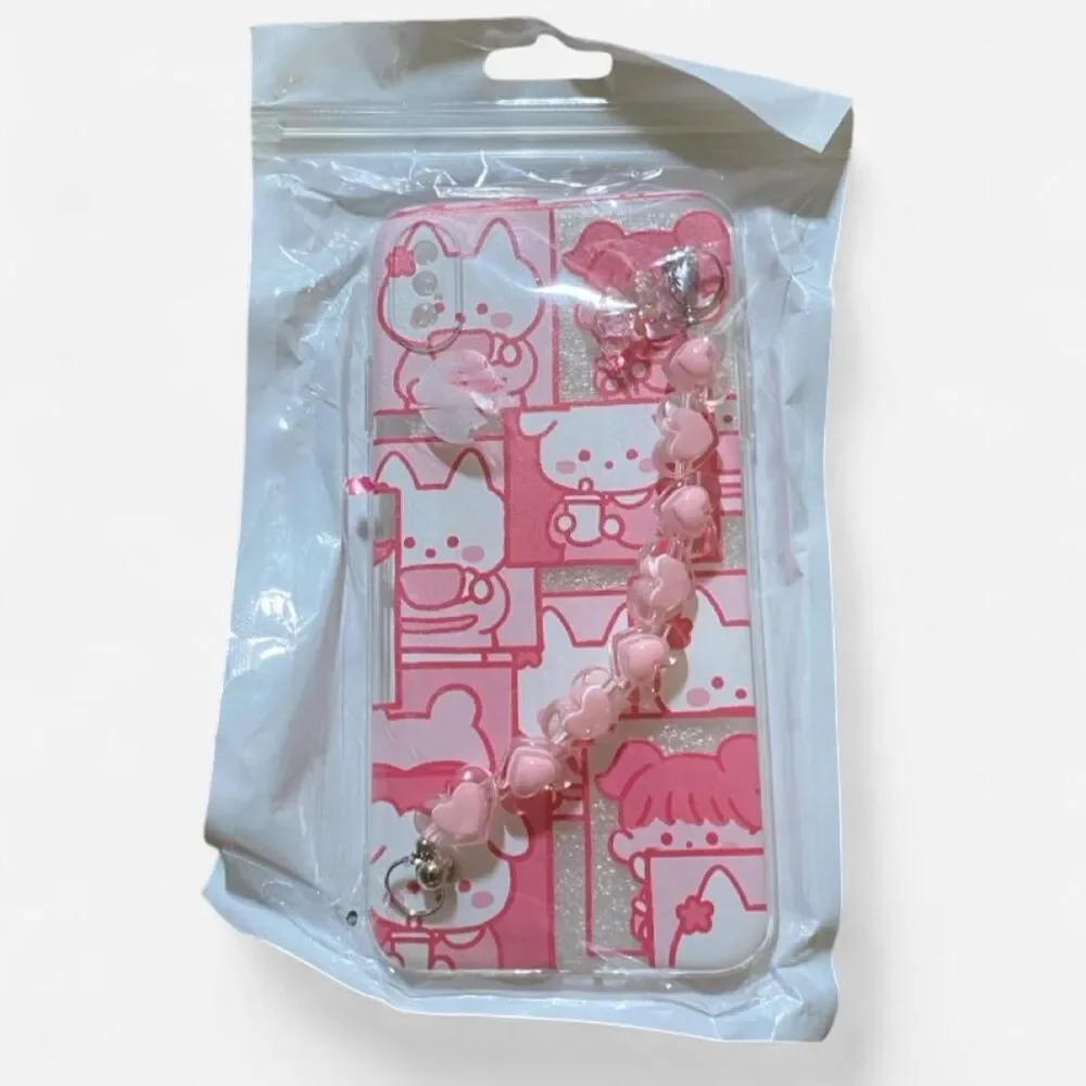 Unbranded Pink and White Phone-cases